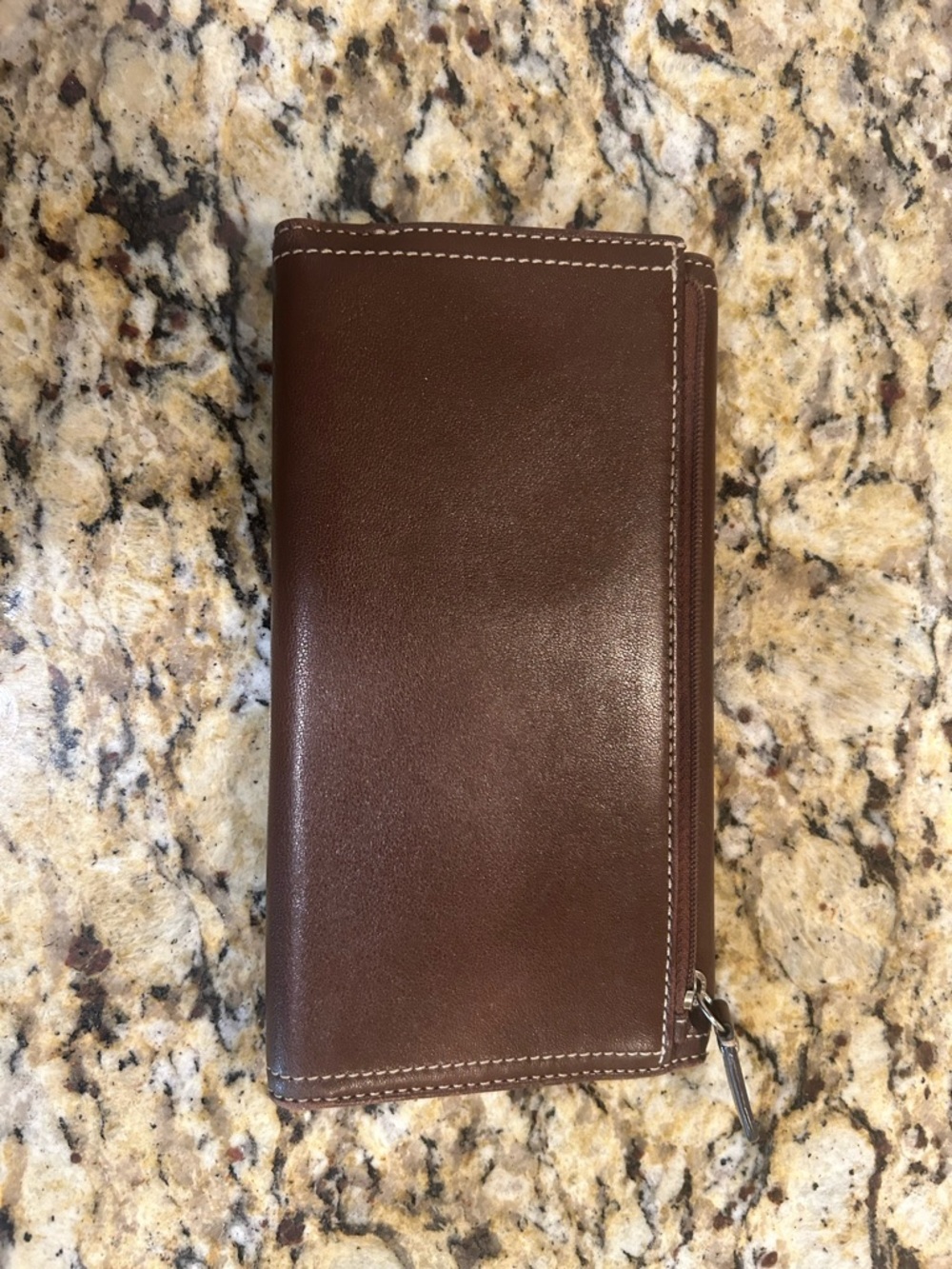 Coach Brown Leather Zip-Around Wallet Clutch Organizer - Picture 7 of 12